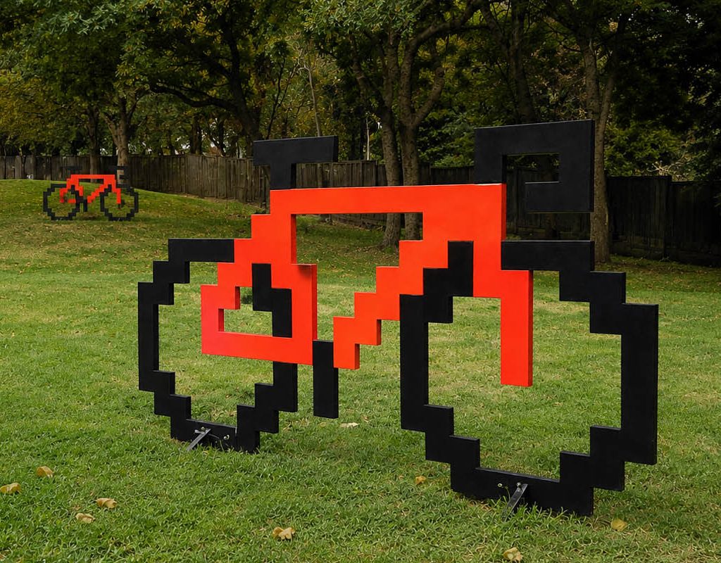 lollapalooza bicycle pixel intervention kidzapalooza