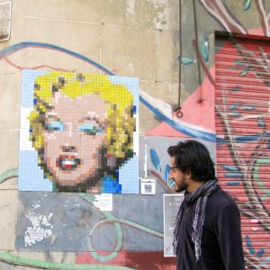 marilyn warhol buenos aires stretart mosaic pixelart 01