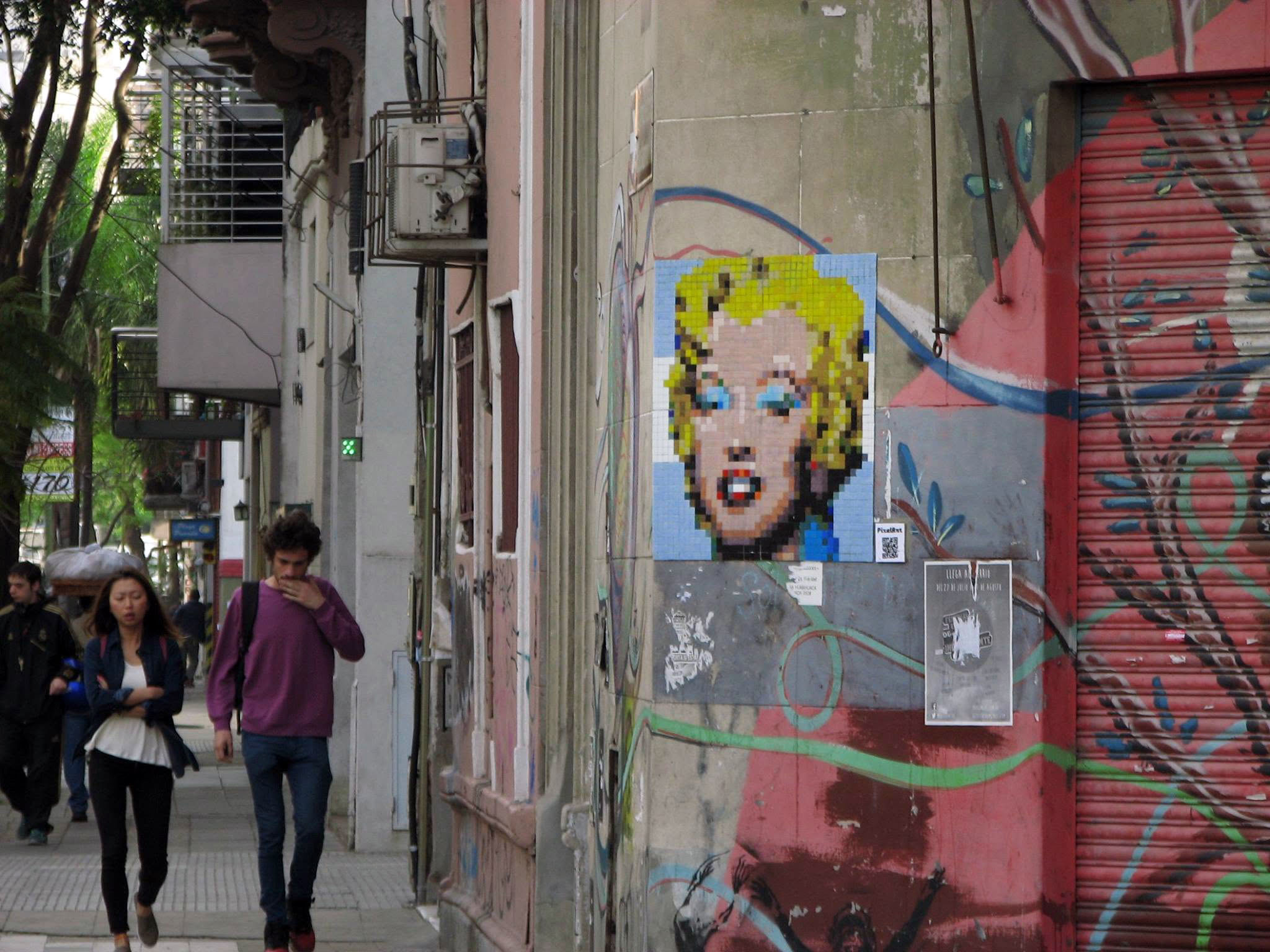 marilyn warhol buenos aires stretart mosaic pixelart 02