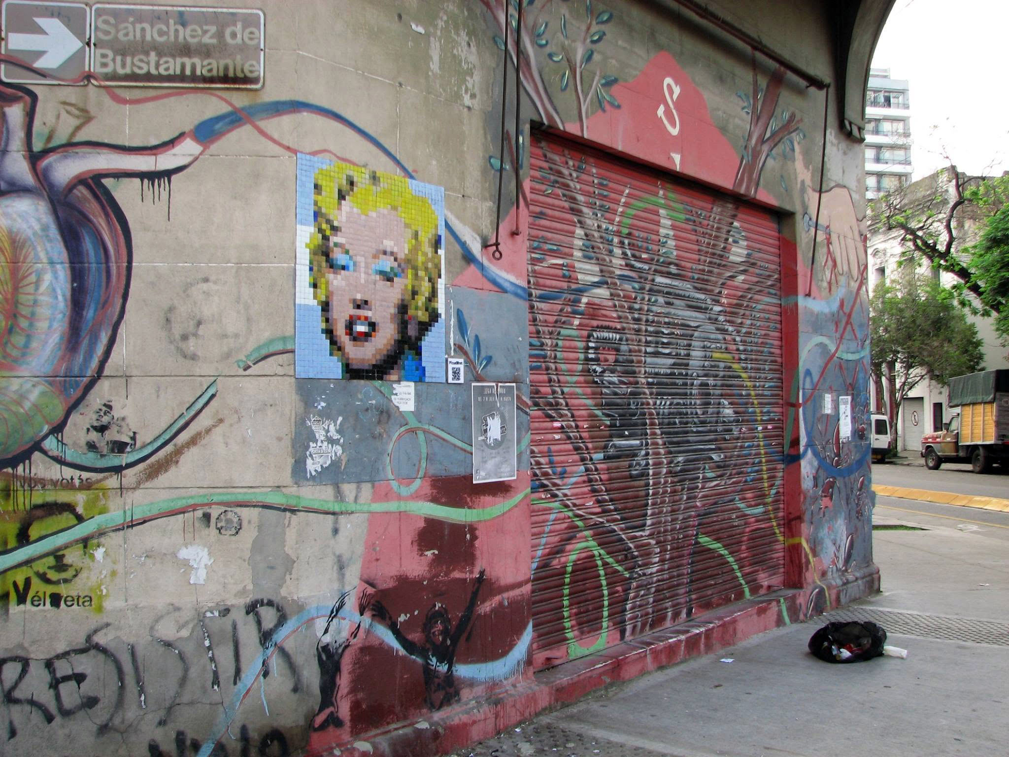marilyn warhol buenos aires stretart mosaic pixelart 03