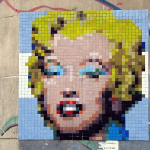 marilyn warhol buenos aires stretart mosaic pixelart 04