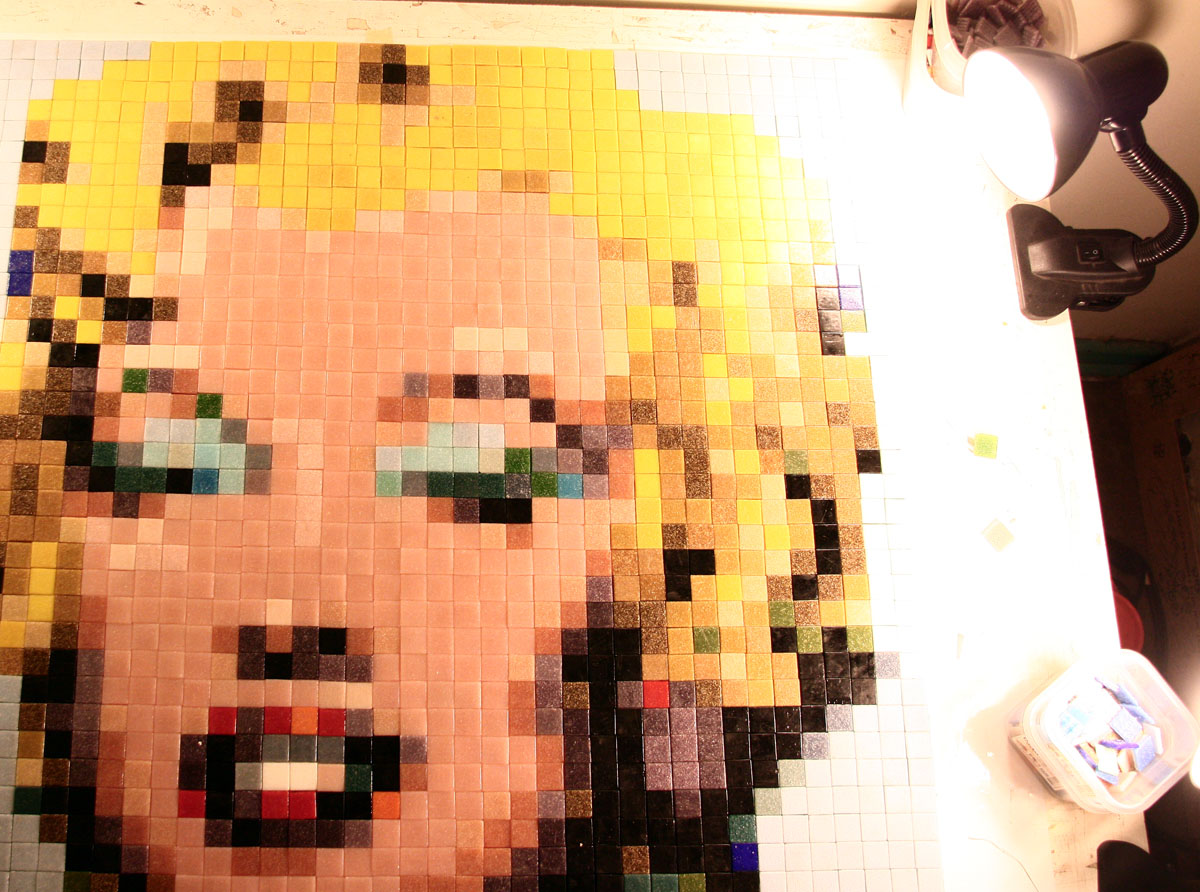 marilyn warhol stretart mosaic pixelart 01
