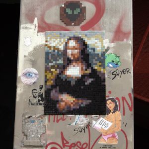 mona lisa paris stretart mosaic pixelart 04
