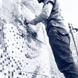 nicanor parra stretart mosaic pixelart 02