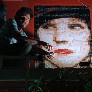 retrato de lily camilo mori stretart mosaic pixelart 01