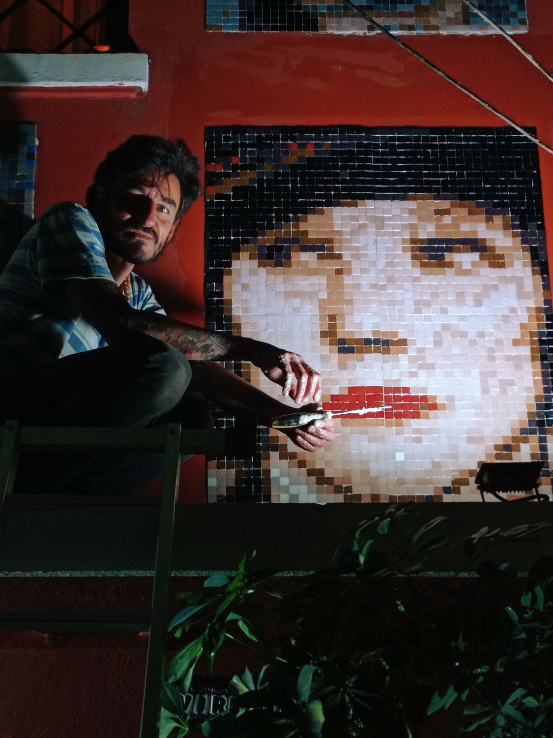 retrato de lily camilo mori stretart mosaic pixelart 01