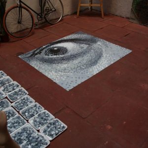 salvador dali pixelart mosaic streetart 01