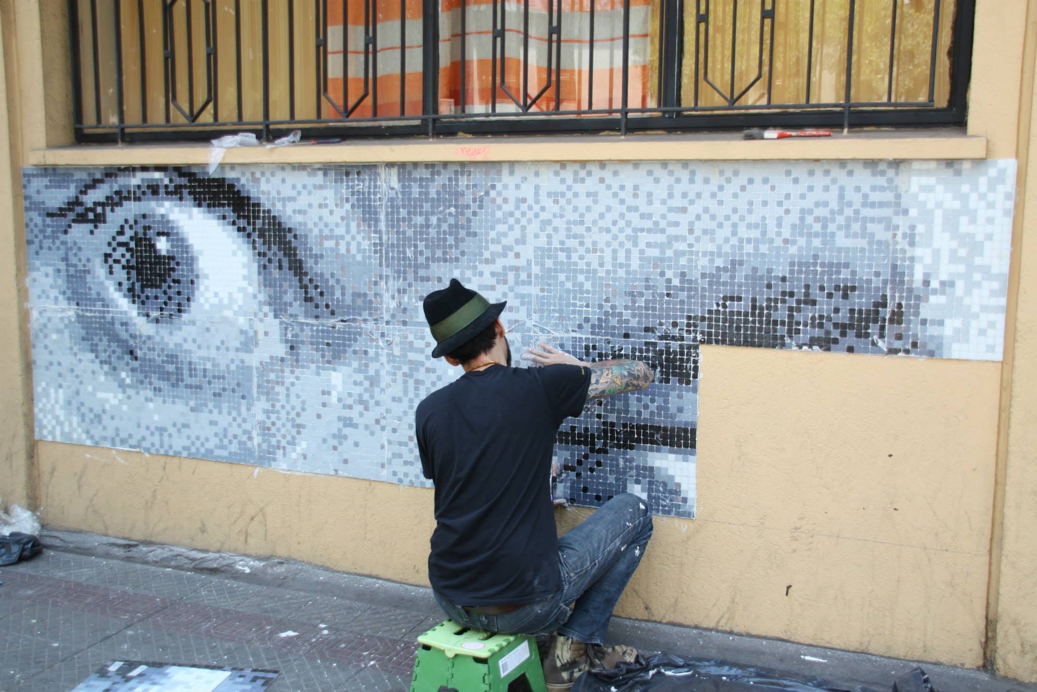 salvador dali pixelart mosaic streetart 03