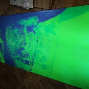 stencil clint esatwood pixelart streetart 01