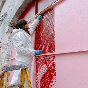 stencil la perrera pixelart streetart 01