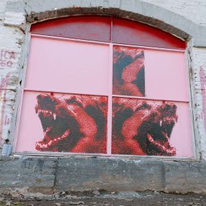 stencil la perrera pixelart streetart 03