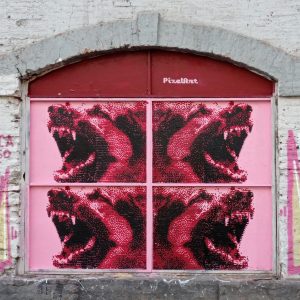 stencil la perrera pixelart streetart 04