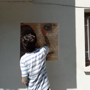 venus botticelli reconstruction stretart mosaic pixelart 01