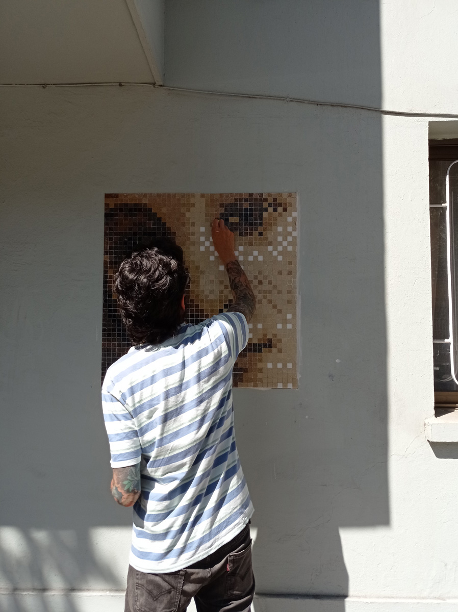venus botticelli reconstruction stretart mosaic pixelart 01