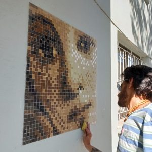 venus botticelli reconstruction stretart mosaic pixelart 02